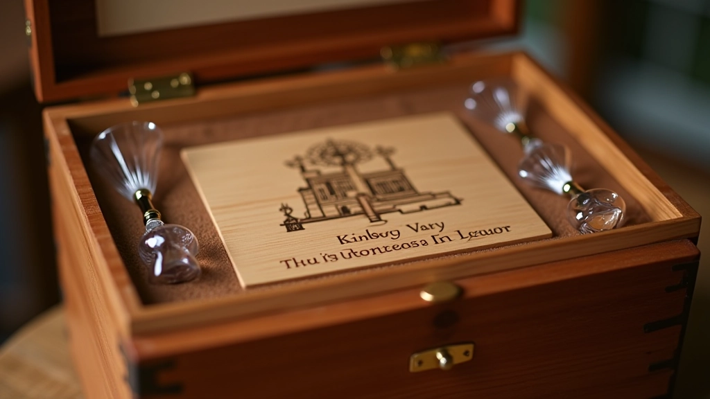 Personalised wooden gift box with crystal keepsake